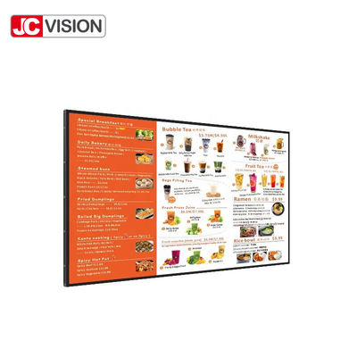 43 / 55inch de smalle LCD van het Vattingskader Adverterende Raad van het Vertonings Digitale Menu voor Restaurants