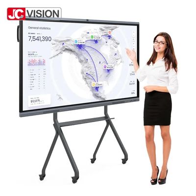 JCVISION 75 inch Android 13.0 Interactief platte paneel 15W*2 Stereo LED achterlicht