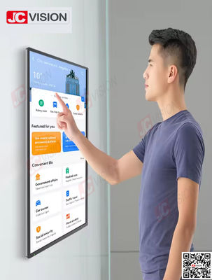 JCVISION 1080P 4K touchscreen paneel 32 42 50 55 65 inch touchscreen display monitor interactieve kiosk