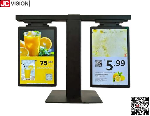 JCVISION 10,1 inch dubbele schermweergave van het product elektronisch prijskaartje, digitaal teken/touchscreen