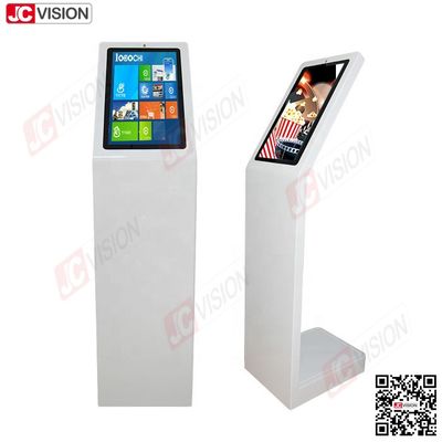 Jcvision 21,5 inch Digitaal Interactief Informatie Kiosk L Type Verticaal Scherm Aanraakscherm Kiosk Wit
