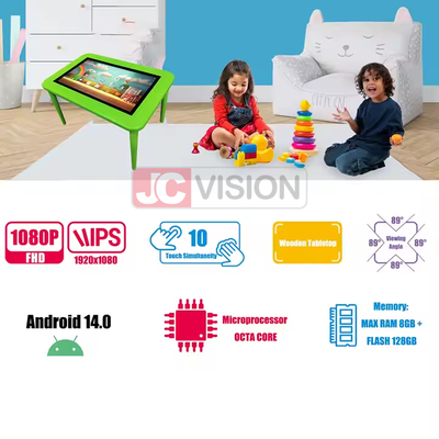 32 inch Android touchscreen tafel met 1080p LCD voor educatieve gaming