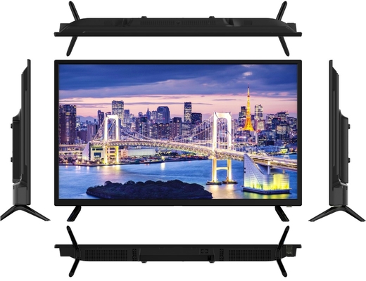 JCVision 75 Inch Smart TV Android 12.0 Besturingssysteem 300 Cd/M2 Met 56 Display talen