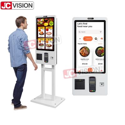 24 27 32 Inch POS Touchscreen Zelfbedieningskassa Betaalterminal McDonald's Fastfood Zelfbestelkiosk voor KFC/Restaurants