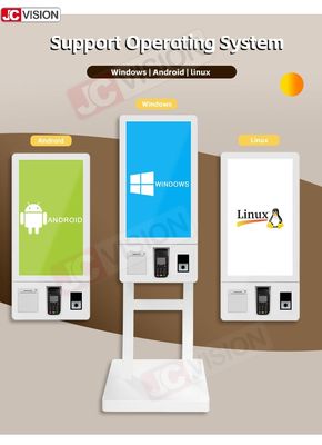 15,6 21,5 24 32 inch Indoor Vloerstaande Selfservice Betalingskiosken Terminal Selfservice Checkout Kiosk Machine Leverancier