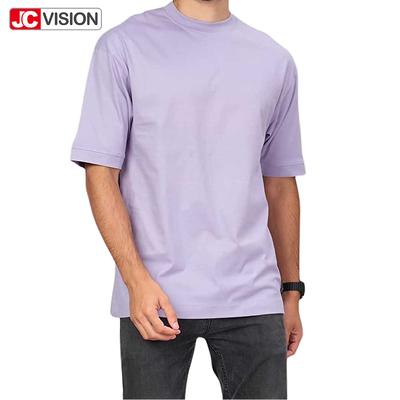 JCVISION T-shirt voor herenkleding T-shirts voor mannen 100% katoen O hals korte mouw eenvoudig oversized zomer overhemd