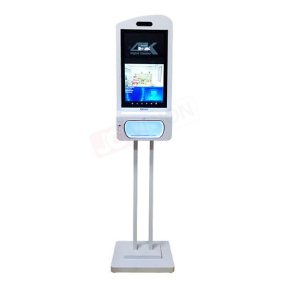 Gezichtsherkenning Temperatuur scanner Hand sanitizer Advertentie kiosk