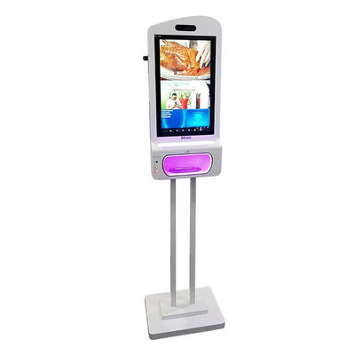 Gezichtsherkenning Temperatuur scanner Hand sanitizer Advertentie kiosk