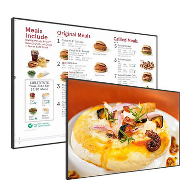 TFT het Menuraad van het 43 Duim Binnen Digitale Signage Vertoningenrestaurant